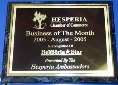 Business of the Month award