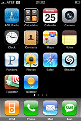 My iPhone's main screen