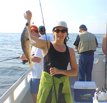 Wendy with an 18-inch croaker